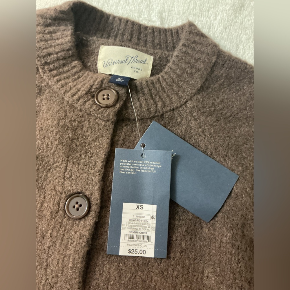 Universal Thread Brown Short Sleeve Cardigan NWT - image 7